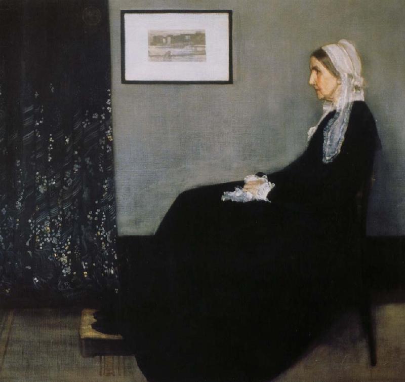 James Abbott Mcneill Whistler arrangemang i gratt och svart nr 1 konstnarens moder oil painting image